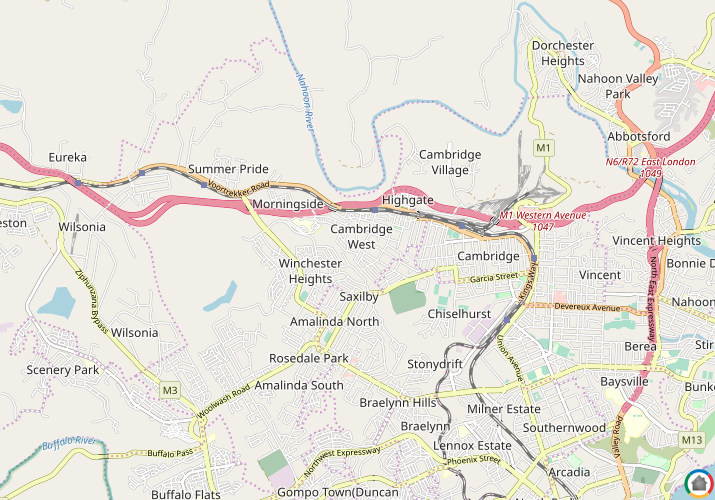 Map location of Cambridge West